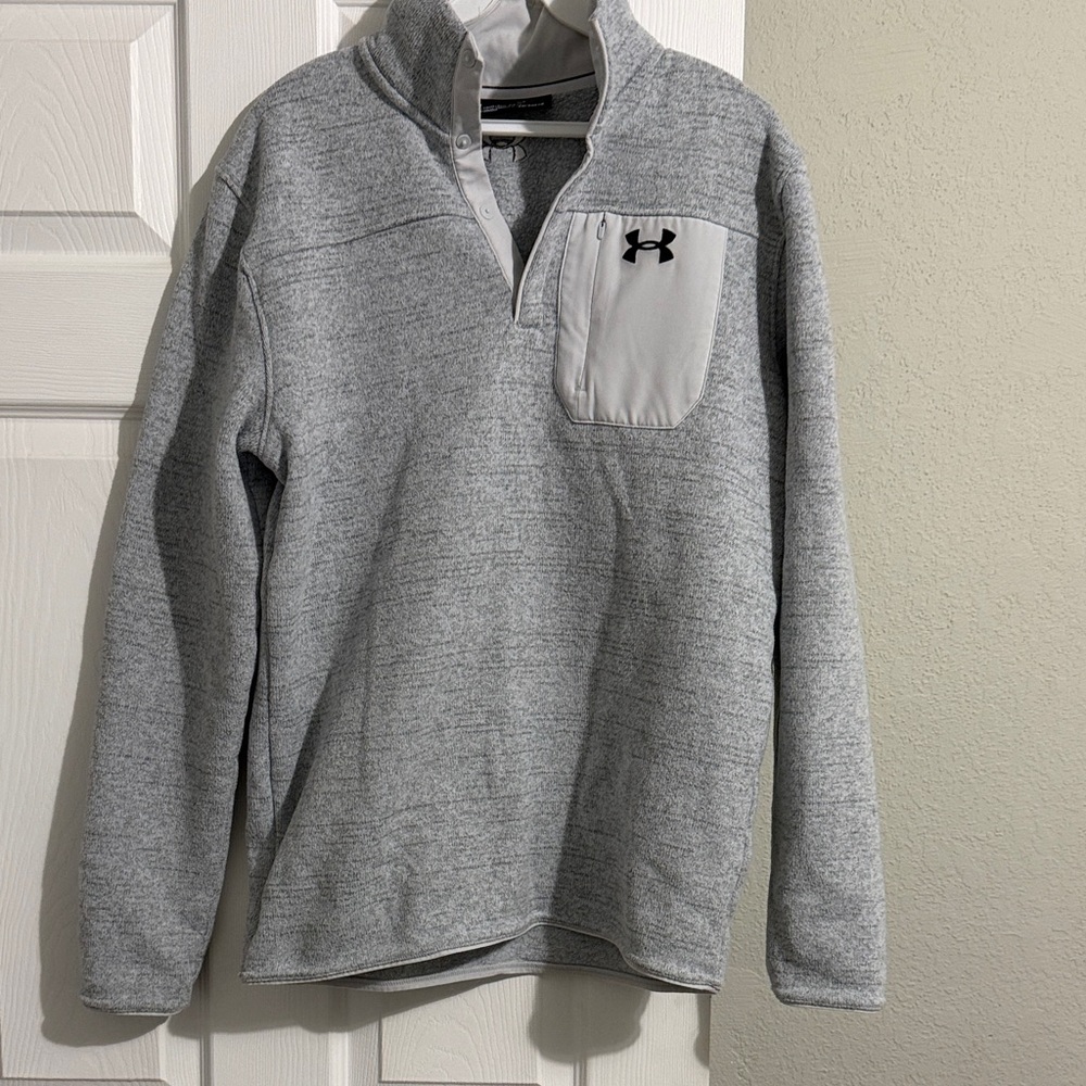 Under Armour Light Gray Quarter-Zip Pullover